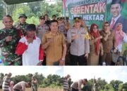 Dukung Ketahanan Pangan, Kapolresta Gorontalo Kota Ikuti Penanaman Jagung