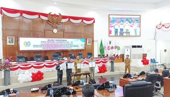 Melalui Paripurna ke-39, DPRD dan Pemprov Gorontalo Sepakati KUA/PPAS Tahun Anggaran 2026