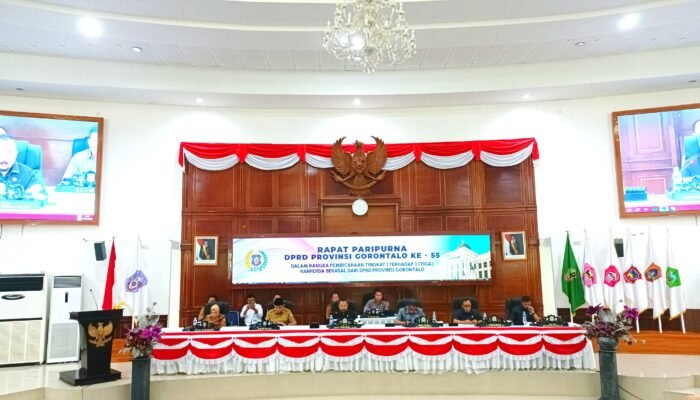 Paripurna ke-55, Tiga Ranperda Usulan Deprov Gorontalo Masuk Tahap Pembicaraan Tingkat I